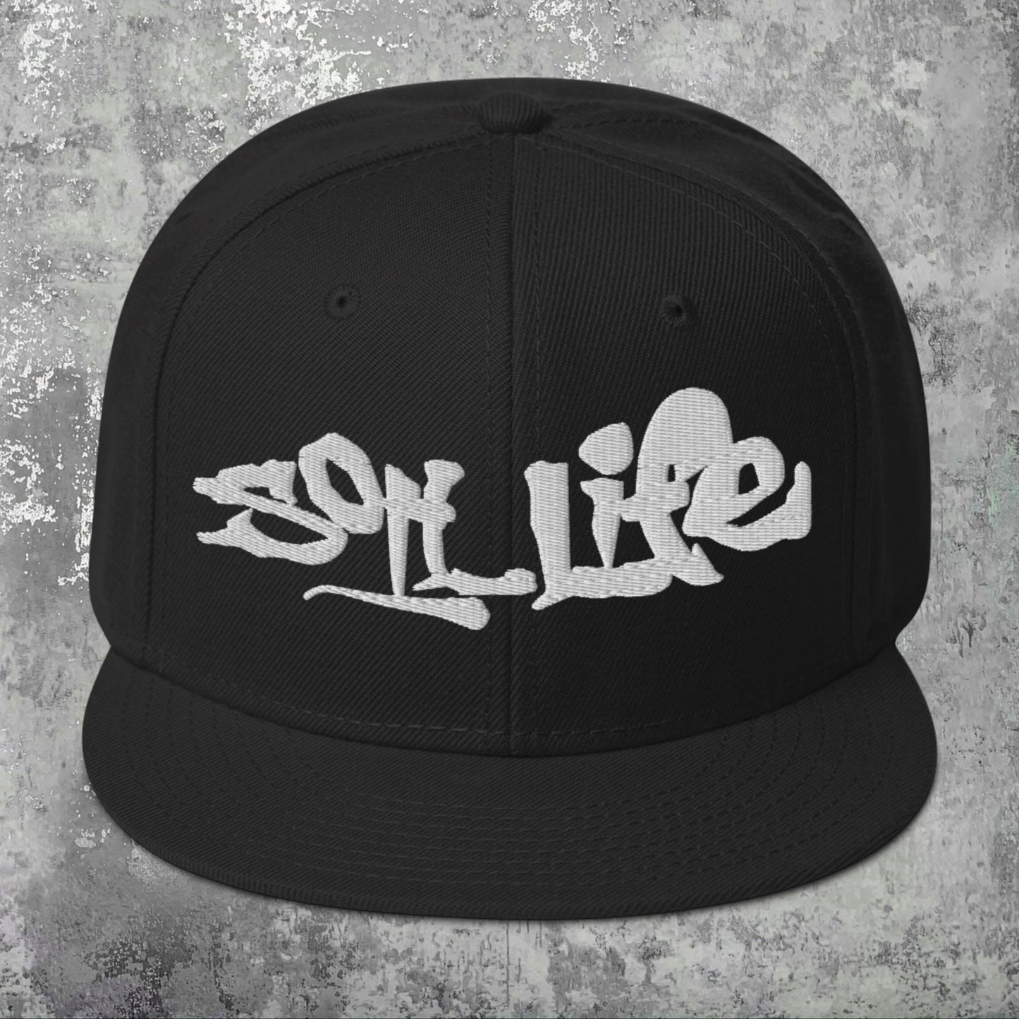 Embroidered Soil Life Snapback Hat