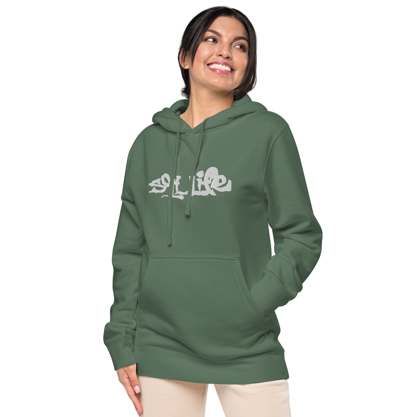 Embroidered Soil Life Unisex pigment-dyed hoodie