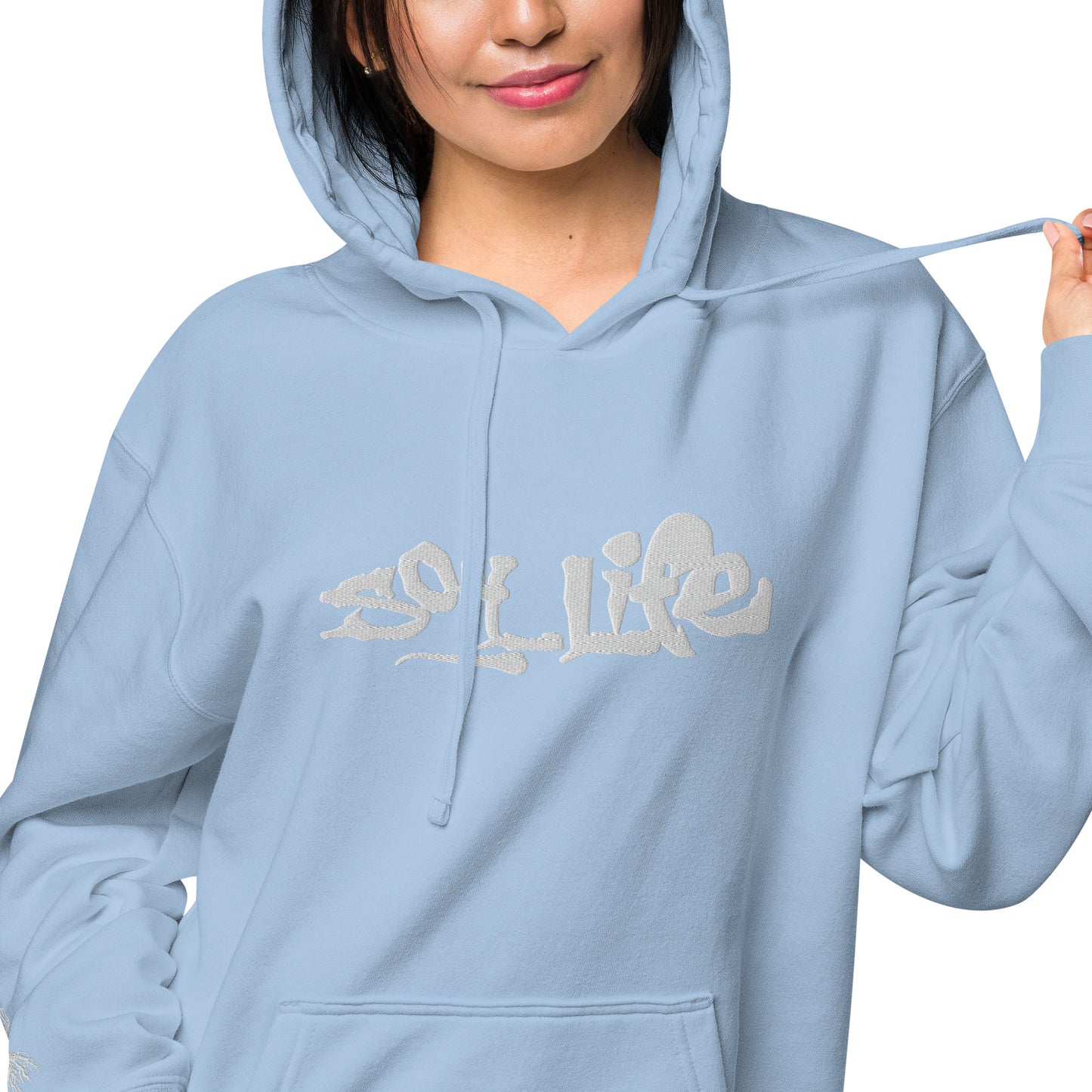 Embroidered Soil Life Unisex pigment-dyed hoodie