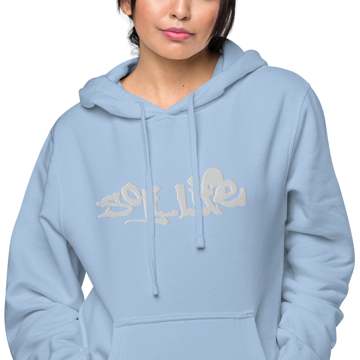 Embroidered Soil Life Unisex pigment-dyed hoodie