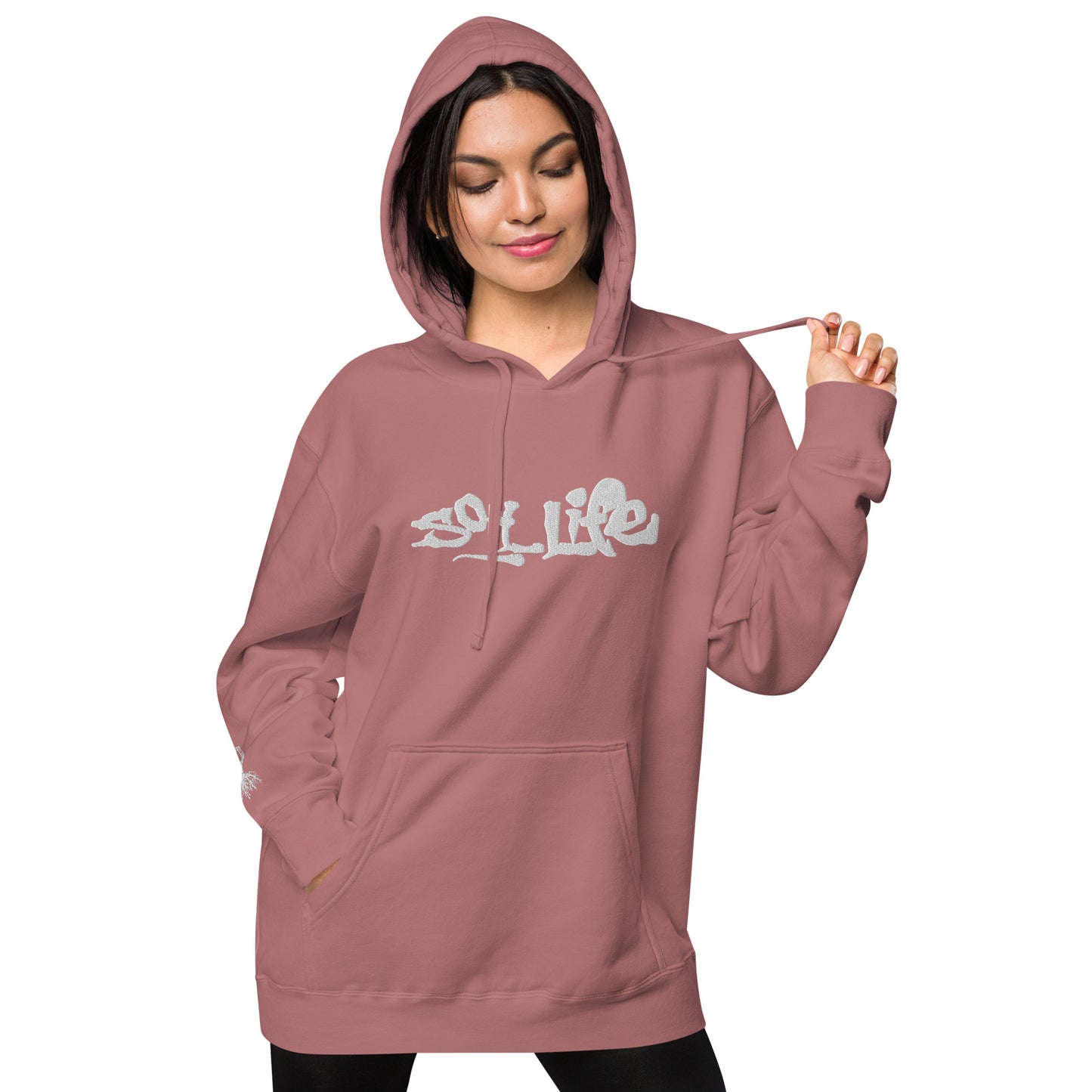 Embroidered Soil Life Unisex pigment-dyed hoodie