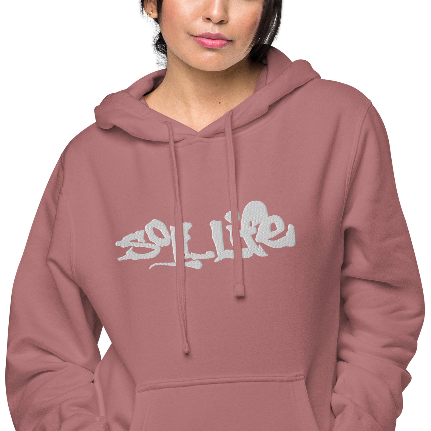 Embroidered Soil Life Unisex pigment-dyed hoodie