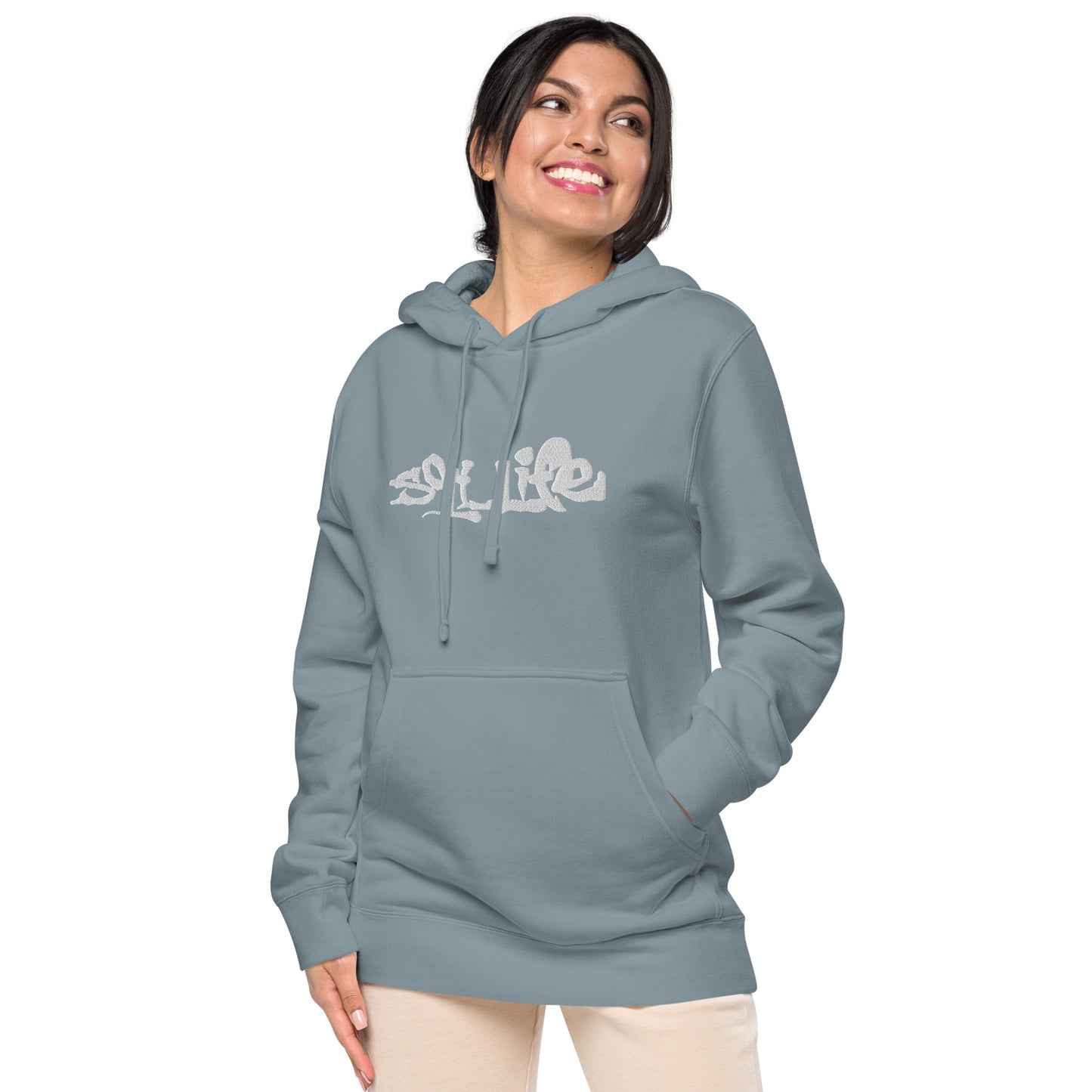 Embroidered Soil Life Unisex pigment-dyed hoodie